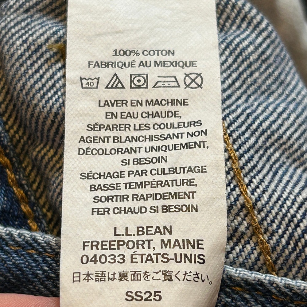 Vintage Classic Fit L.L. Bean Mens Denim Jeans 38x30 Blue - Picture 10 of 11